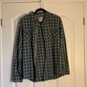 Men’s Green and Grey Plaid Kolby Button Down